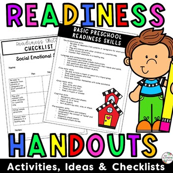 Preview of Parent Handouts for Preschool and School Readiness