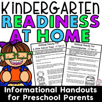 Preview of Parent Handouts for Preschool on Kindergarten Readiness