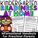 Parent Handouts for Preschool on Kindergarten Readiness