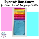 Parent Handouts for Speech and Language Skills