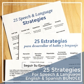 Preview of Parent Handouts for Speech and Language Strategies. Bundle | Early Intervention