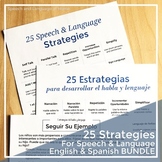 Parent Handouts for Speech and Language Strategies. Bundle