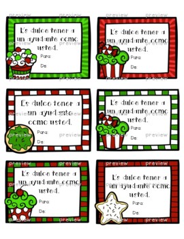 Parent Helper, Christmas, & Holiday Gift Tags in Spanish (Printable ...