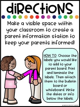 Parent Information Bulletin Board [FREEBIE] | TPT