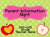 Parent Information Night Power Point Template - Apple Theme