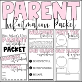 Back to School Night Parent Information Packet