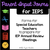 Parent Input Form for IEPs