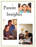 Back-to-School Night:  Parent Insights Worksheet