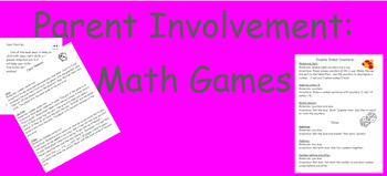 Preview of Parent Involvement: Math Games