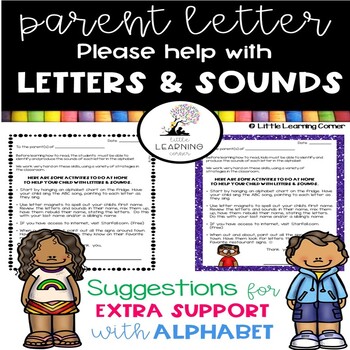 Preview of Parent Letter ~ Alphabet Letters and Sounds