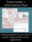 Parent Letter, Flyer, + Digital Form--Editable