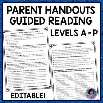 Distance Learning Reading Strategies for Parents: Guided Rdg. Levels A - P