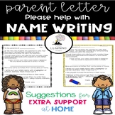 Parent Letter ~ Practice Name Writing