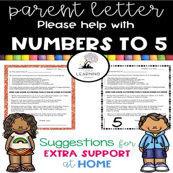 Preview of Parent Letter ~ Practice Numbers to 5