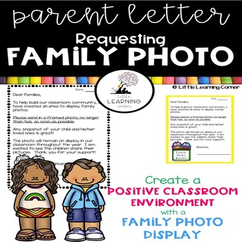 Parent Letter Requesting Family Photo by Sarah Griffin  TpT