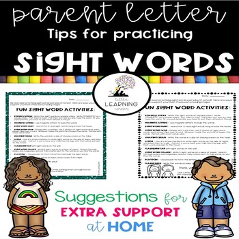 Preview of Parent Letter Sight Word Practice