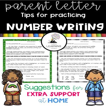Preview of Parent Letter ~ Writing Numbers