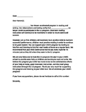 Parent Letter for Discontinuing Leveled Literacy Intervention