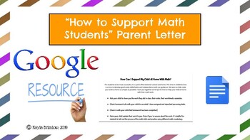 Preview of Parent Letter to Support Math at Home - Google Drive