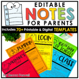 Parent Letters & Notes Templates - EDITABLE | Parent Commu