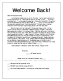 Parent Letters-Welcome, Winter Break Thank You, End of Year