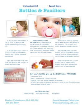Preview of BILINGUAL Parent Newsletter - Bottles & Pacifiers