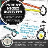 Parent Night Note Printable Handout, Write a Note to Your 