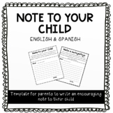 Parent Note to Your Child Template