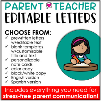 Parent Notes Bundle {EDITABLE} by More Time 2 Teach | TpT