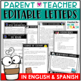 Editable Parent Letters | Templates | Printable | Digital 