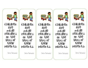 Preview of Parent Open House-- Bookmark Gift