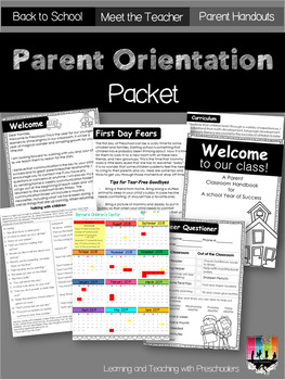 Preview of Parent Orientation Packet