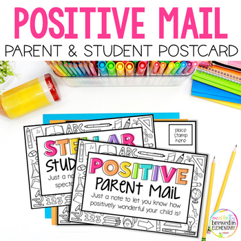 Preview of Parent Postcard | Student Postcard | Positive Note Home | Parent Communication