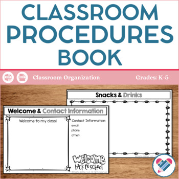 Classroom Procedures for PARENTS Book EDITABLE