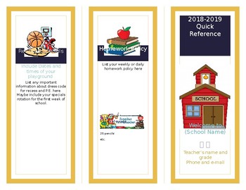 Preview of Parent Quick Reference Brochure
