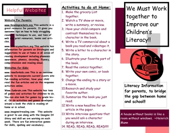Preview of Parent Reading Brochure