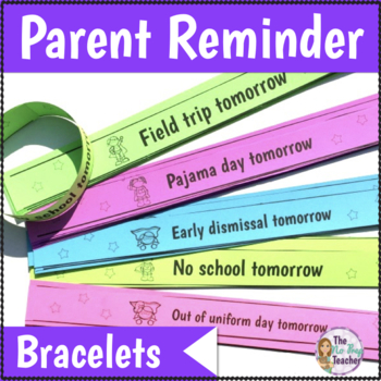 Preview of Parent Reminder Bracelets in English and Spanish