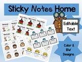 Parent Reminder Sticky Notes - Editable