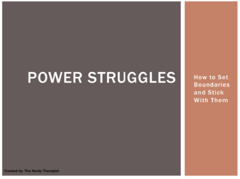 Preview of Parent Resource: Stopping Power Struggles in 4 Easy Steps!