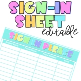 Parent Sign In Sheet | Editable | Great for Parent Meeting