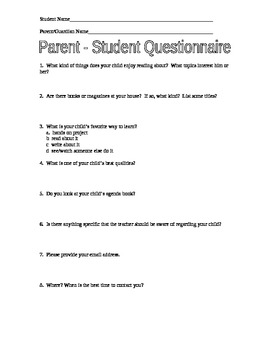 parent interview assignment