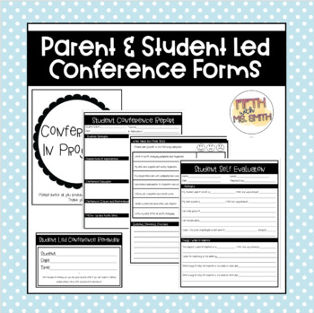 Preview of Parent & Student Led Conference Forms