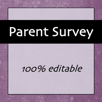 Preview of Parent Survey