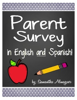 Preview of Parent Survey (English and Spanish!)