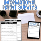 Parent Survey for Beginning of School Year
