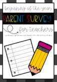 Parent Survey for Teachers