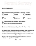 Parent Survey on Technology - EDITABLE