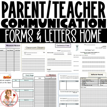 Preview of Parent Teacher Communication | Forms and Letters Home