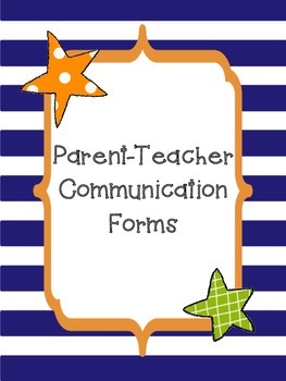 Preview of Parent Teacher Communication Forms