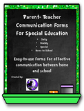 Parent Teacher Communication Forms for Spec. Ed.